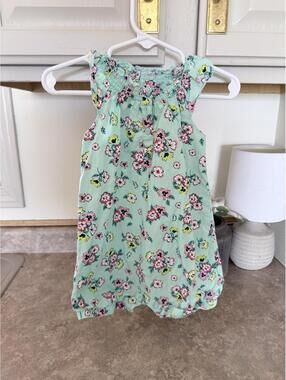 Carter's Floral Baby Romper in Mint Green